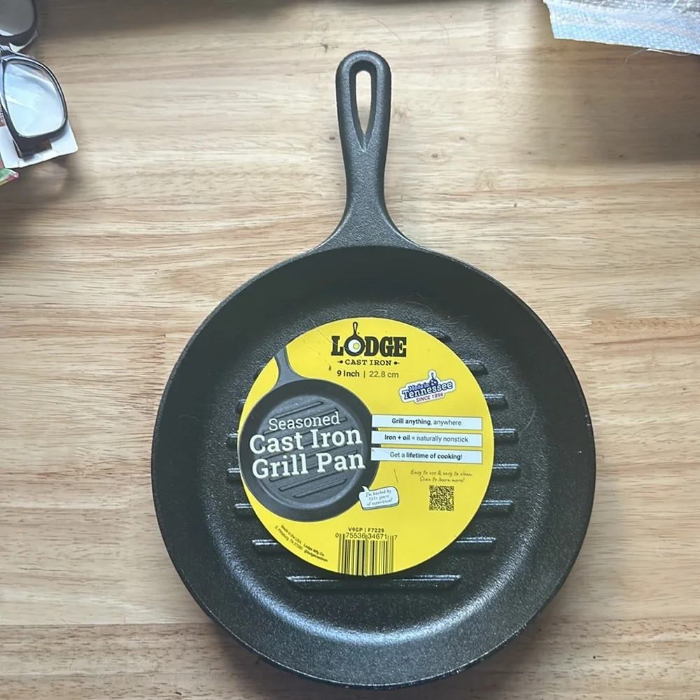 Lodge Seasoned Cast Iron Grill Pan - Black